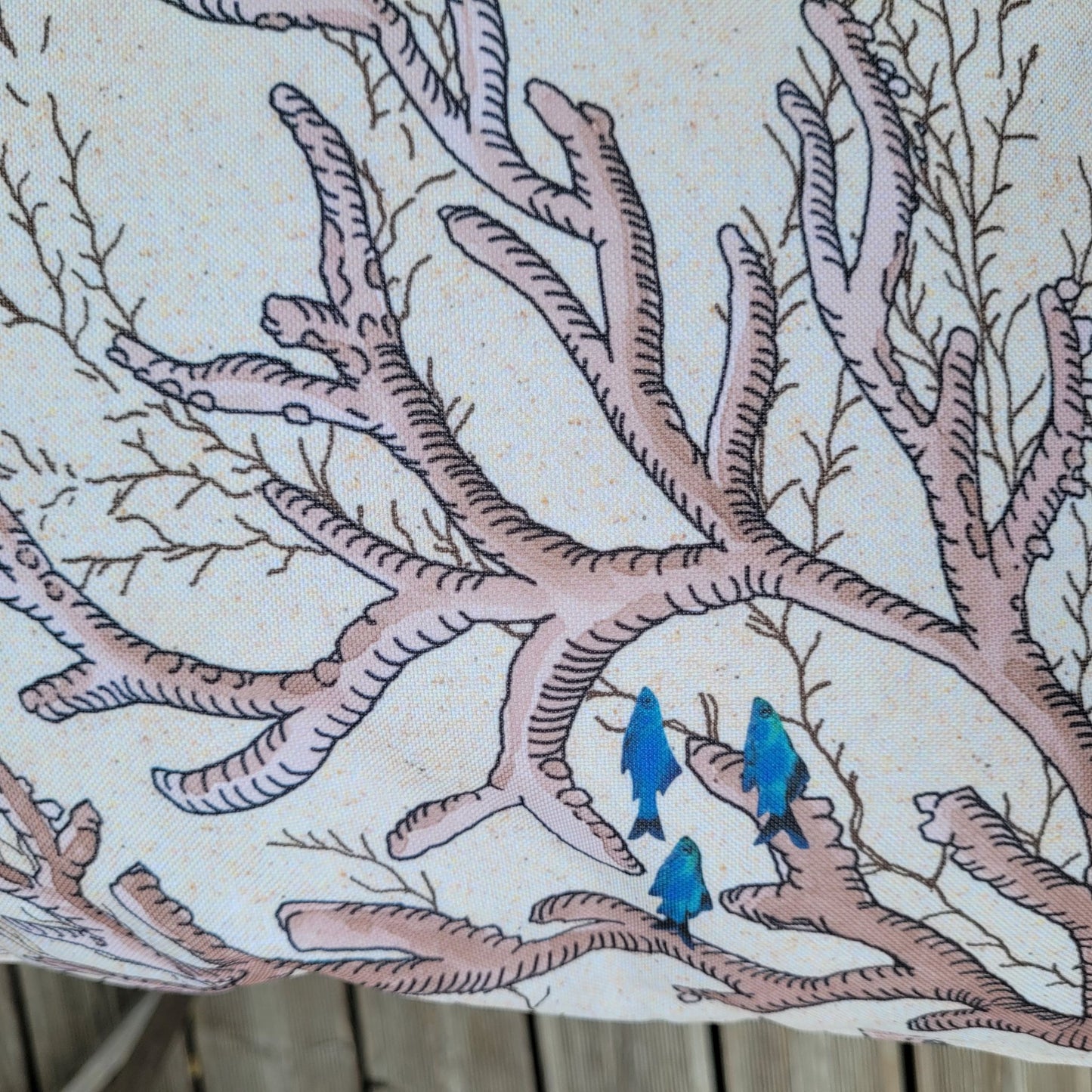 Grand Coussin d'Extérieur Sea Life 50x80 cm - Sable / Fond Marin