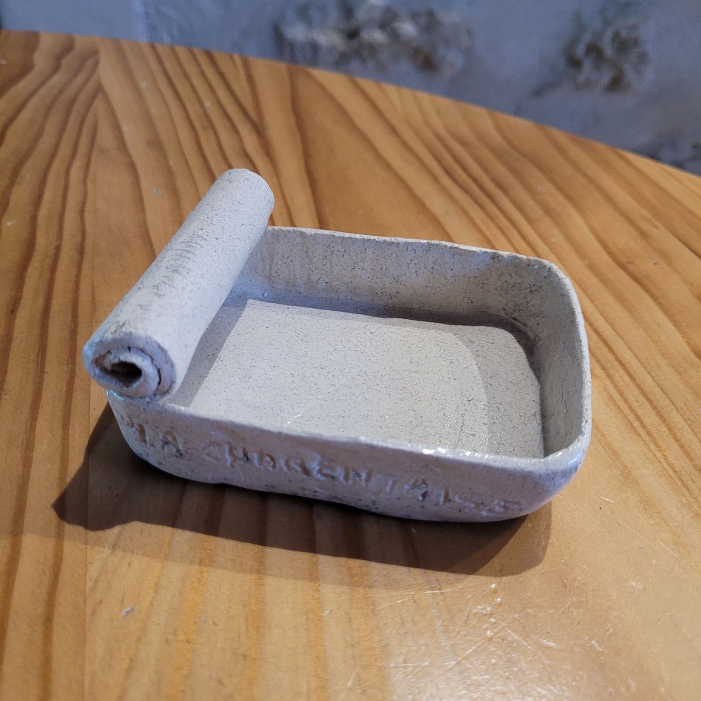 Le Grenier du Marais-Boite sardines céramique artisanale blanche