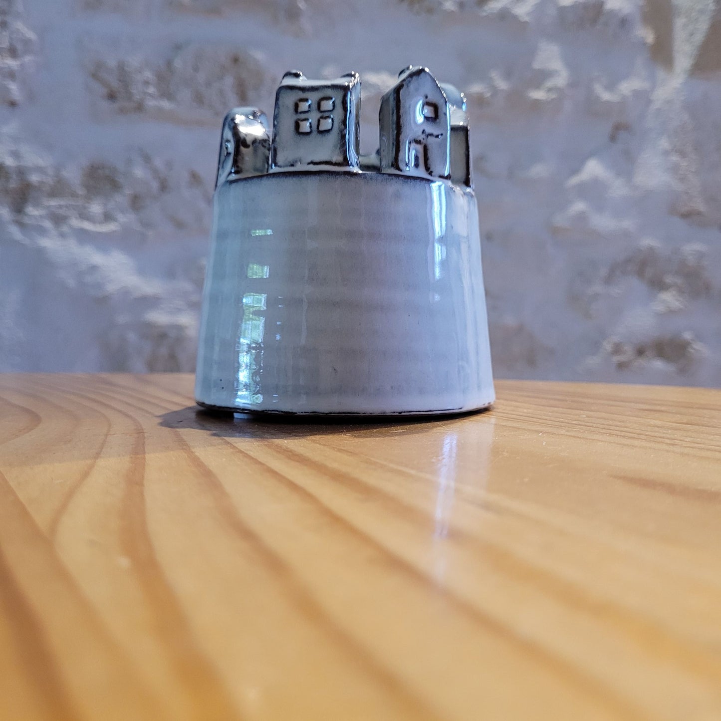 Cache-Pot en Céramique Blanche Village de Polignano (Ø10cm)