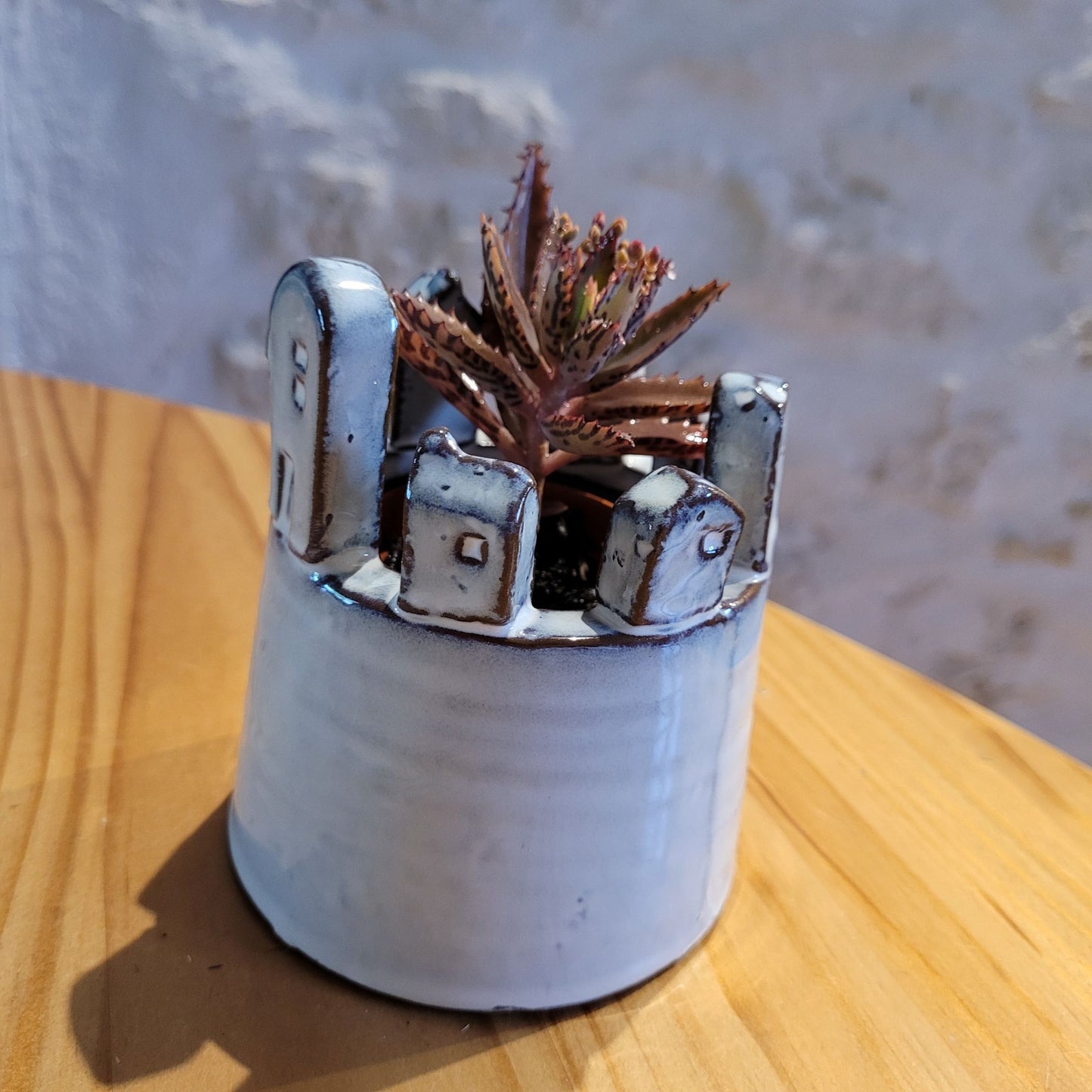 Cache-Pot en Céramique Blanche Village de Polignano (Ø10cm)