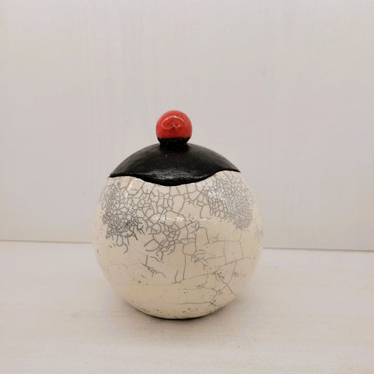 Boîte Ronde Raku Blanc ou Noir : L'Écrin à Secrets