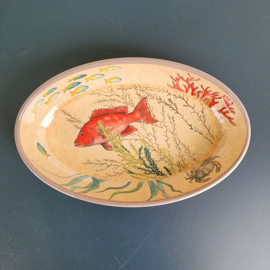 Plat Ovale 24x15cm Sea Life : Une Touche Marine Raffinée pour Vos Présentations