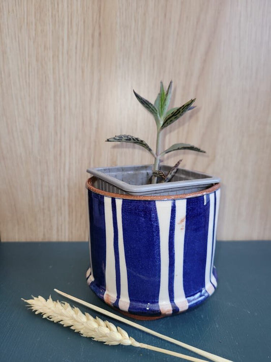 Le Grenier du Marais-Cache pot larges rayures verticales-Châtelaillon-Plage
