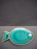 Le Grenier du Marais-Petit plat poisson bleu aqua-Châtelaillon