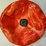 Grand Saladier Coquelicot en Grès Rouge : L'Éclat de la Table
