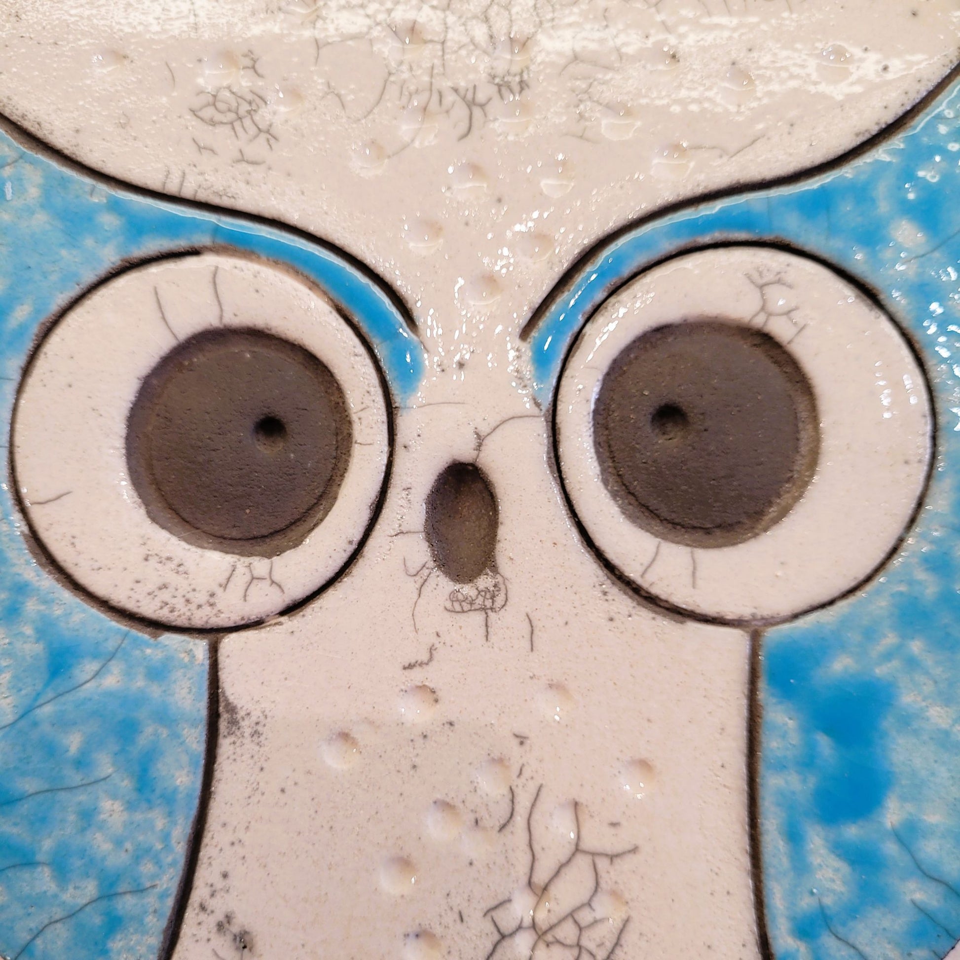 Le_Grenier_du_Marais-Dessous_de_plat_chouette_turquoise_raku