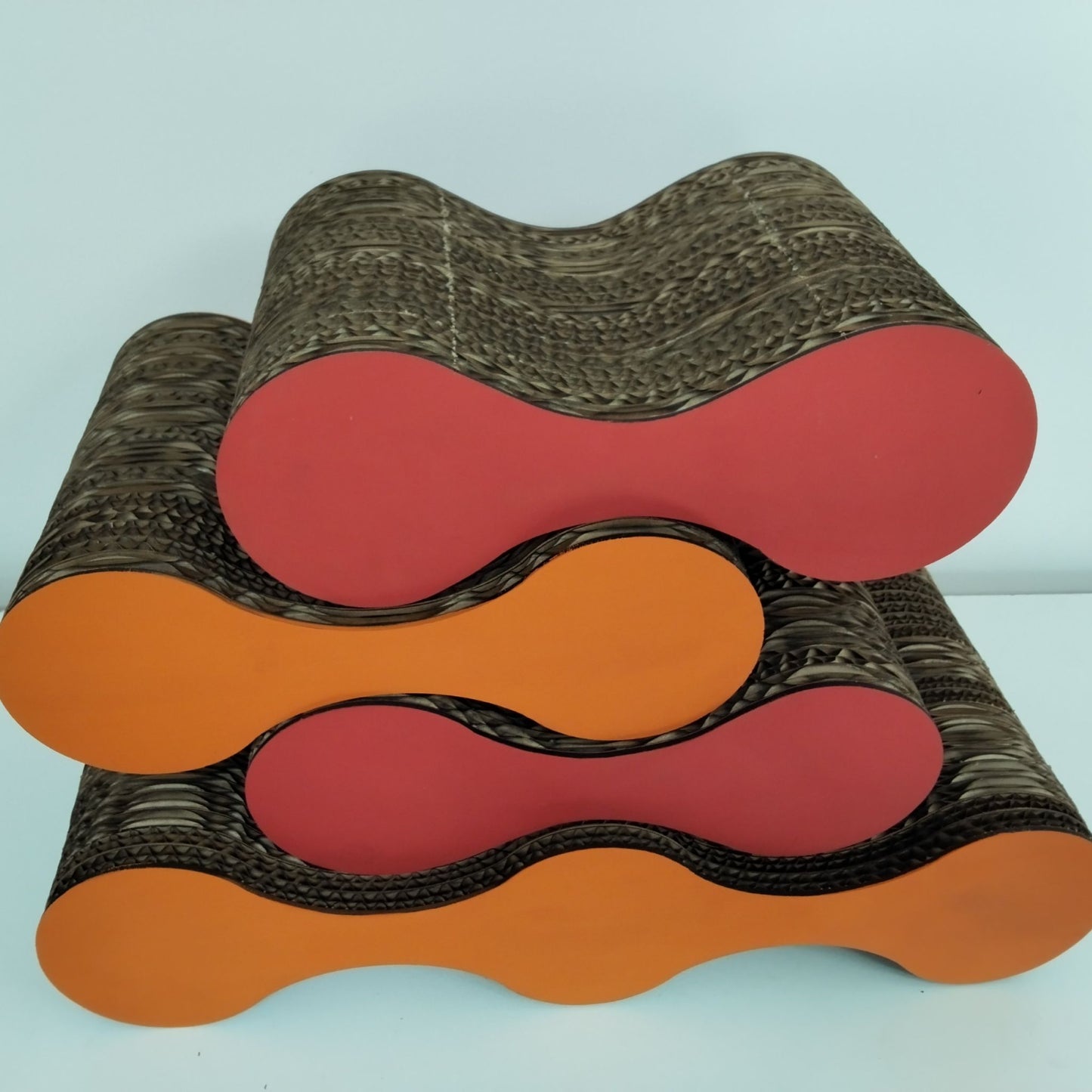 Porte-bouteilles Dune en dentelle de carton – 2 Bouteilles – Orange ou Rouge