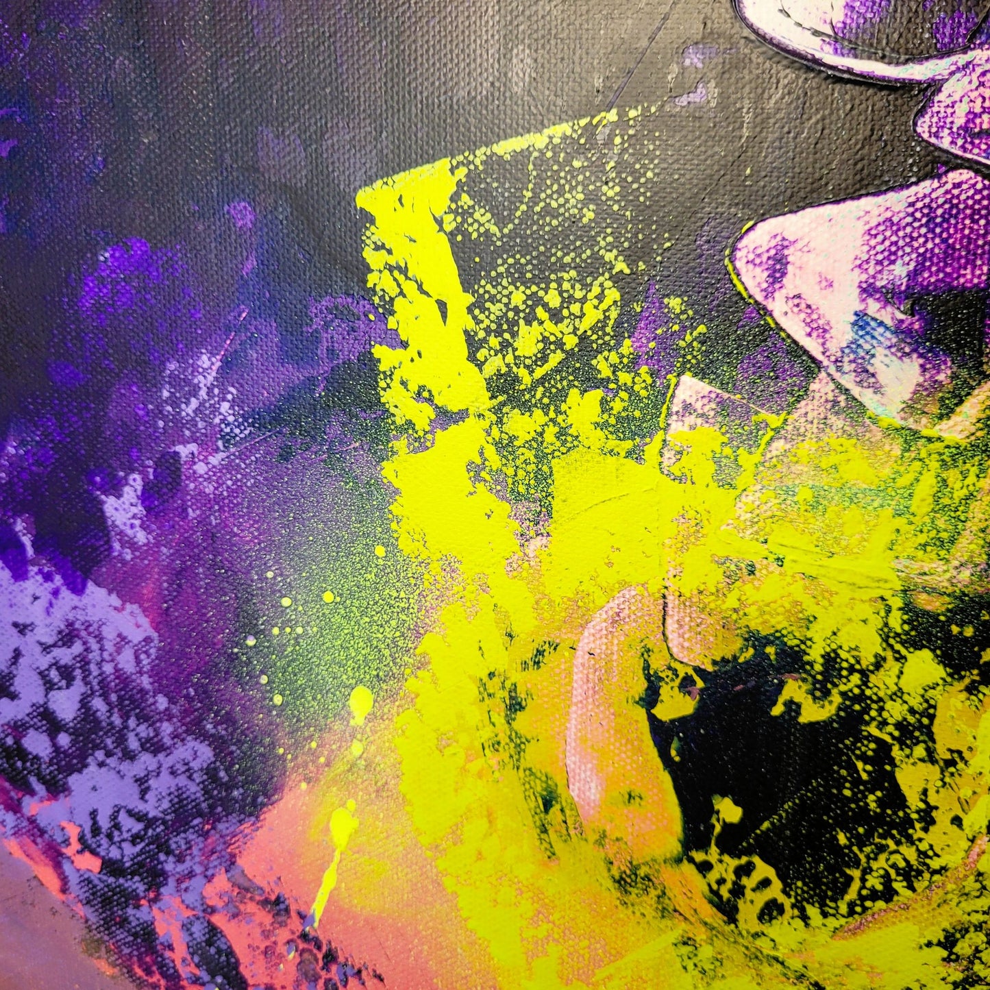 Effusion – Tableau abstrait tourbillon de couleurs, 100×100 cm