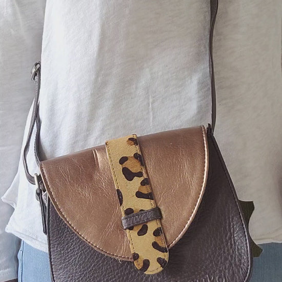 Le Grenier du Marais-Sac cuir Julia chocolat