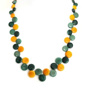 Le Grenier du Marais-collier-choné-vert-jaune-tagua-Châtelaillon-Plage