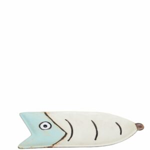 Le Grenier du Marais-Petit plat poisson comic blanc et bleu clair-Châtelaillon