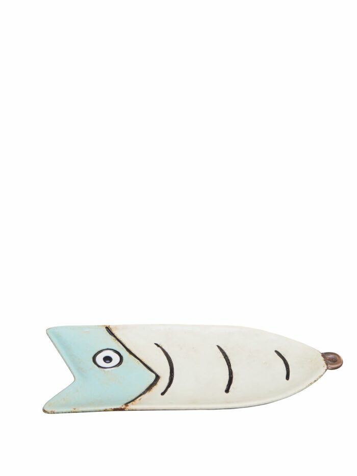 Le Grenier du Marais-Petit plat poisson comic blanc et bleu clair-Châtelaillon