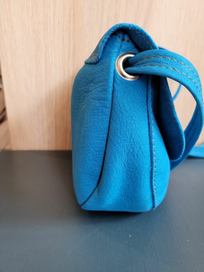 Le Grenier du Marais-sac cuir mini Pik bleu côté-Châtelaillon