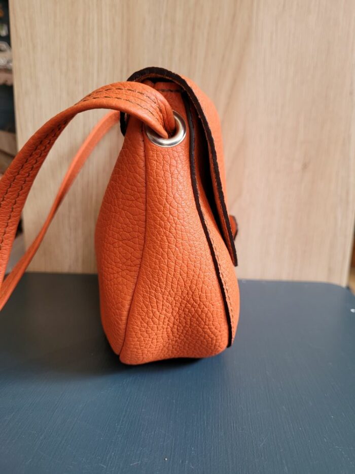 Le Grenier du Marais-sac cuir mini Pik orange côté-Châtelaillon
