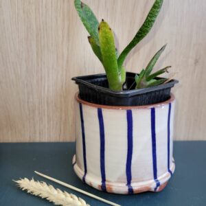 Le Grenier du Marais-Cache pot fines rayures verticales-Châtelaillon-Plage