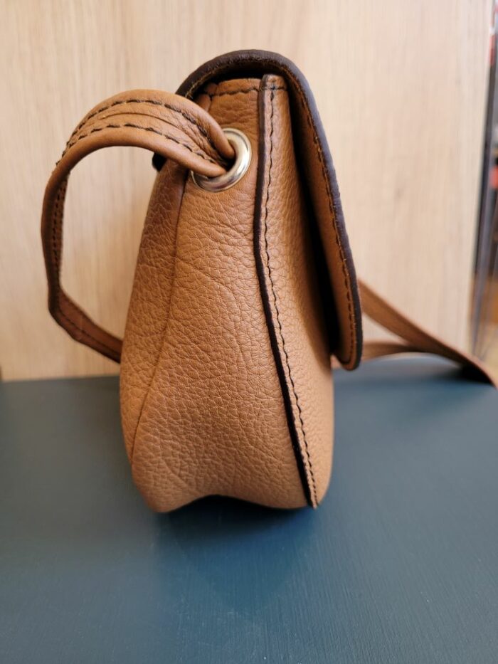 Le Grenier du Marais-Sac cuir mini pik camel profil-Châtelaillon-Plage