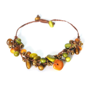 Le grenier du marais-bracelet-magda-vert-pistache-bronze-Châtelaillon-Plage