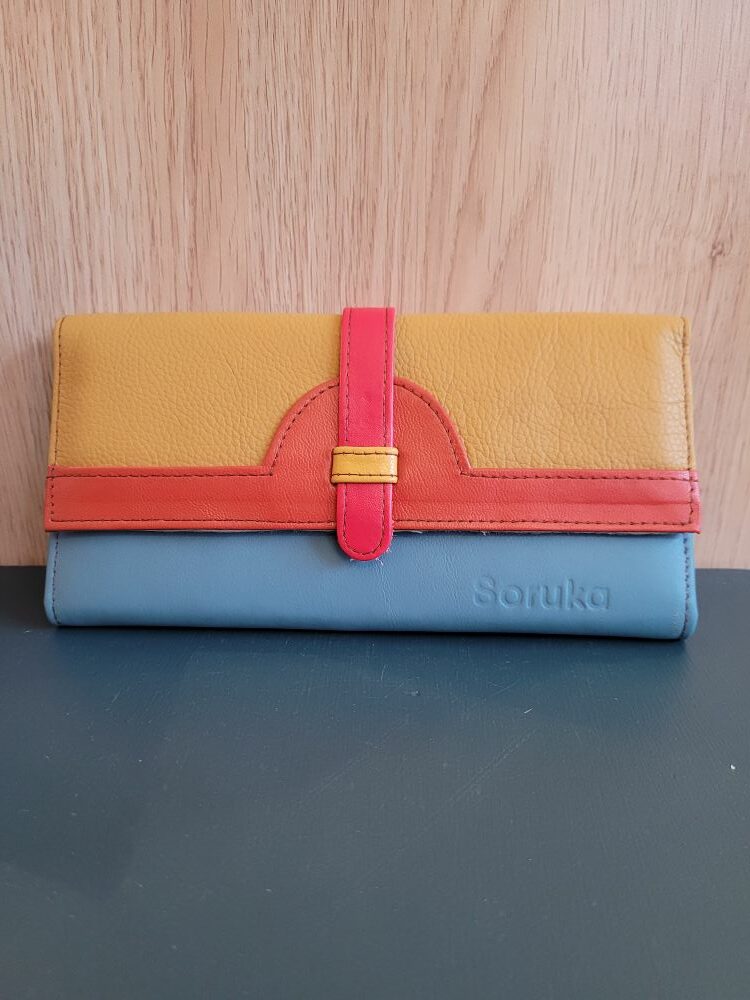 Le Grenier du Marais-Portefeuille Halfmoon bleu et jaune(1)-Châtelaillon-Plage