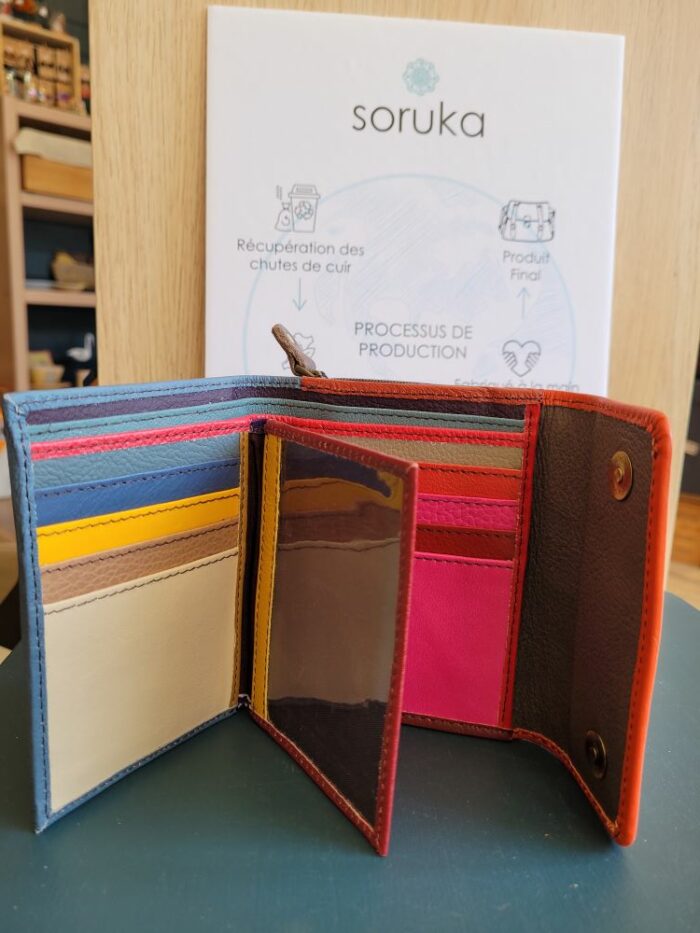 Portefeuille en cuir RINGS multicolore - Soruka – Image 3