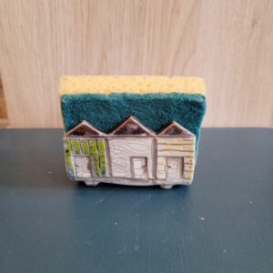 Le Grenier du Marais-Porte éponge cabanes vert jaune(1)-Châtelaillon-Plage