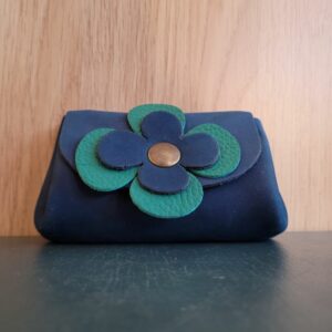 Le Grenier du Marais-Porte monnaie fleur bleu marine-Châtelaillon-Plage