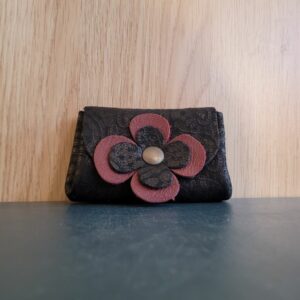 Le Grenier du Marais-Porte monnaie fleur noir-Châtelaillon-Plage