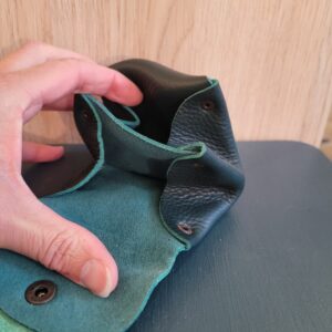 Le Grenier du Marais-Porte monnaie fleur vert foncé(1)-Châtelaillon-Plage