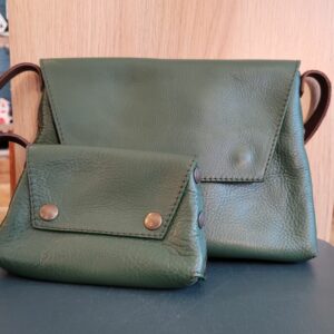 Le Grenier du Marais-Sac cuir biwé vert(1)-Châtelaillon-Plage