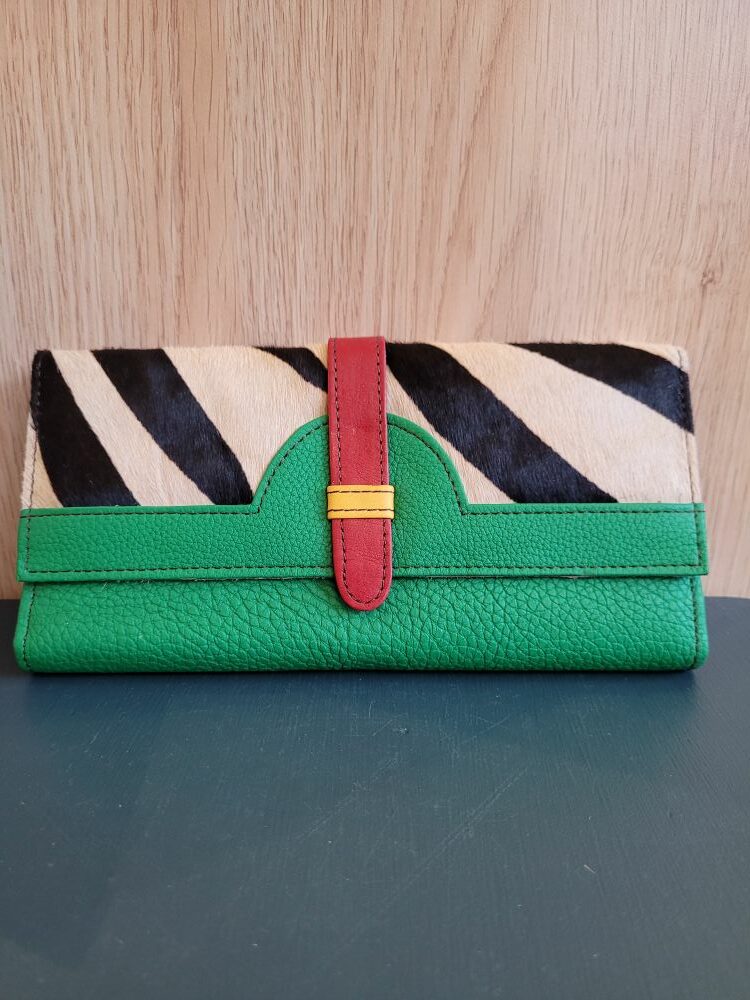 Le Grenier du Marais-Portefeuille Halfmoon vert et zèbre(1)-Châtelaillon-Plage