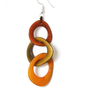 Le Grenier du Marais-boucles d oreilles guapulo cafe bronze jaune-Châtelaillon-Plage