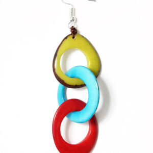 Le Grenier du Marais-boucles d oreilles guapulo pistache turquoise rouge-Châtelaillon-Plage