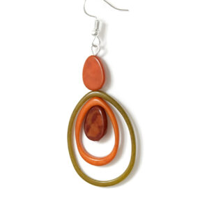 Le Grenier du Marais-boucles d oreilles ronda bronze cafe corail-Châtelaillon-Plage